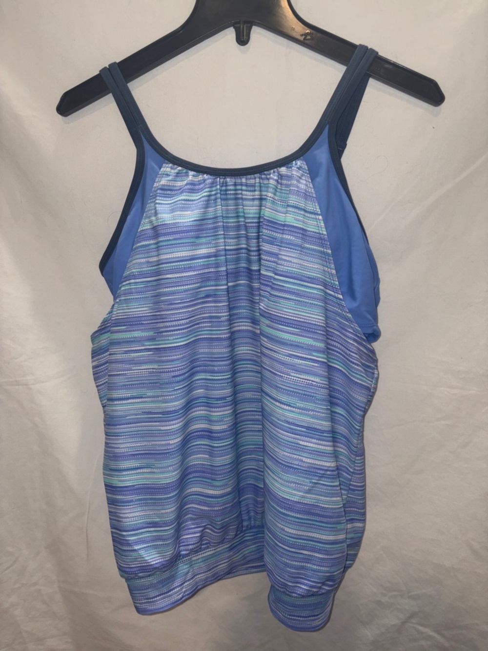 Free Country Blue Striped Tankini
